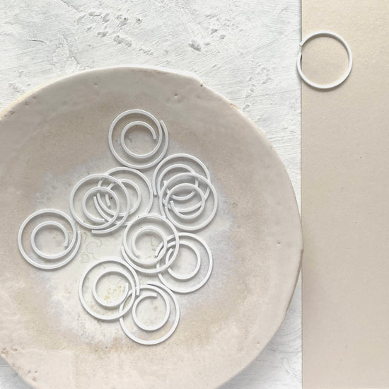 White Circle Paperclips