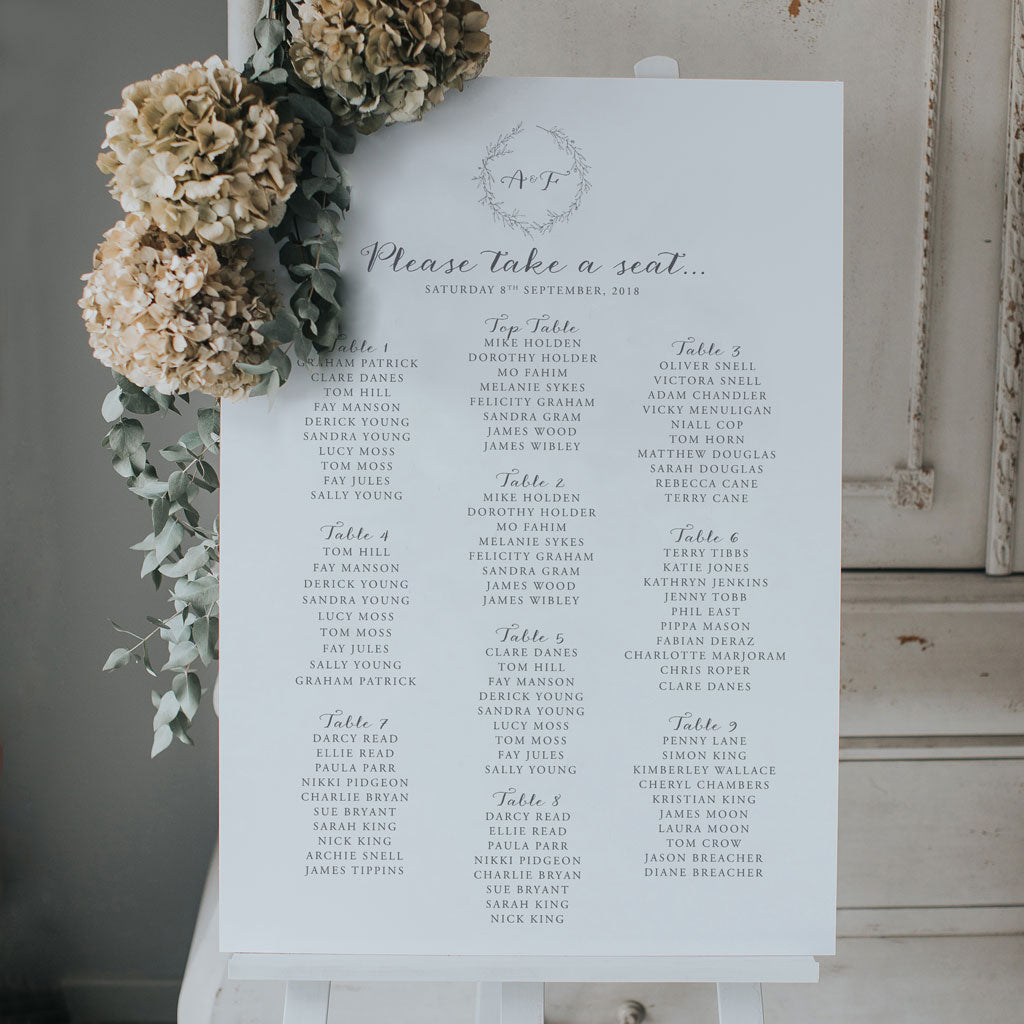 Anna Table Plan