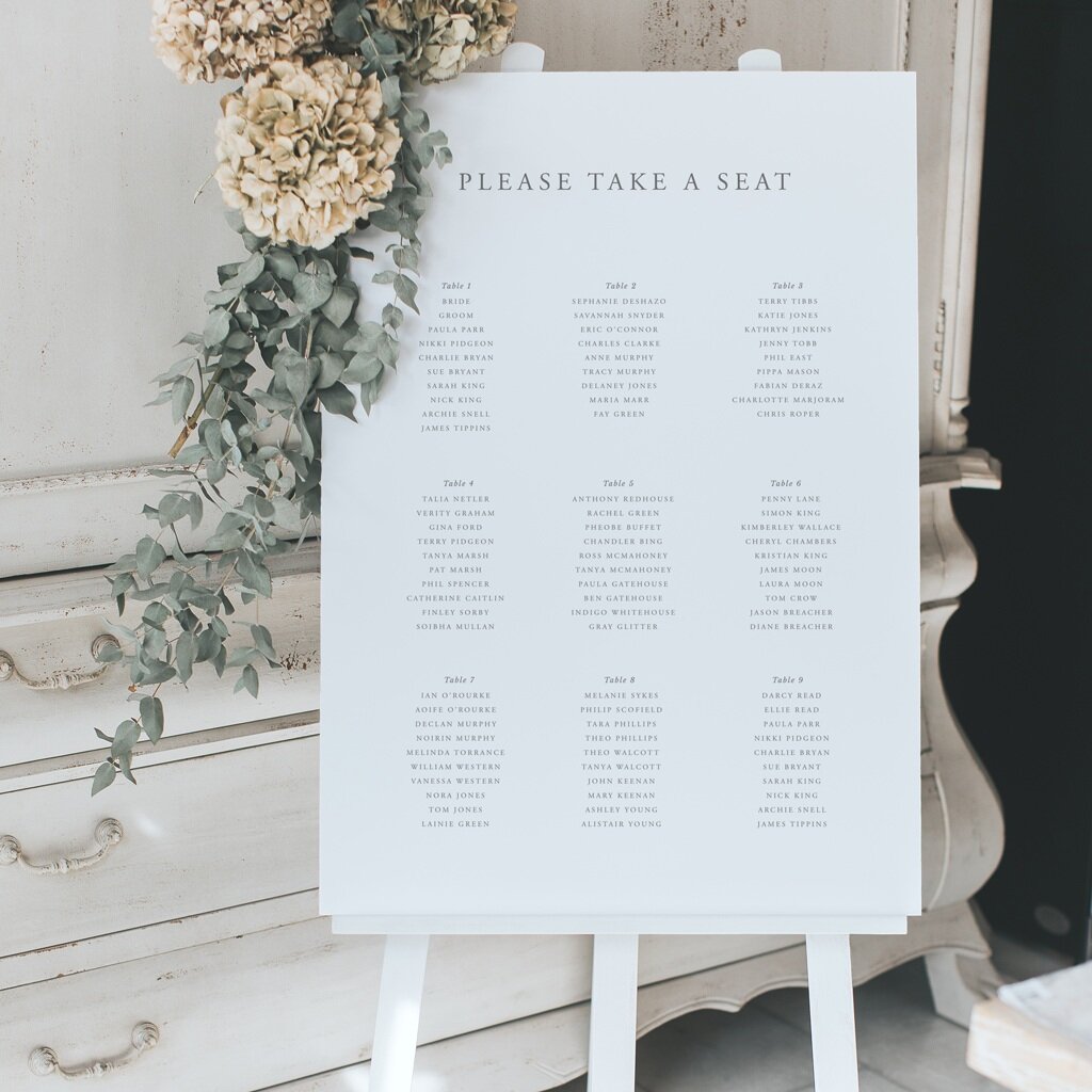 Elegance Table Plan