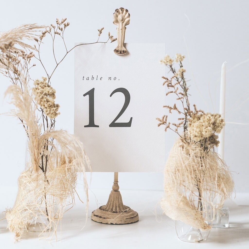 Rachel Table Numbers