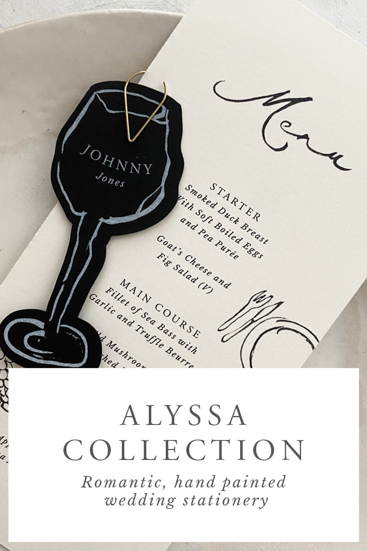 Our Alyssa Collection — romantic wedding stationery to set the tone