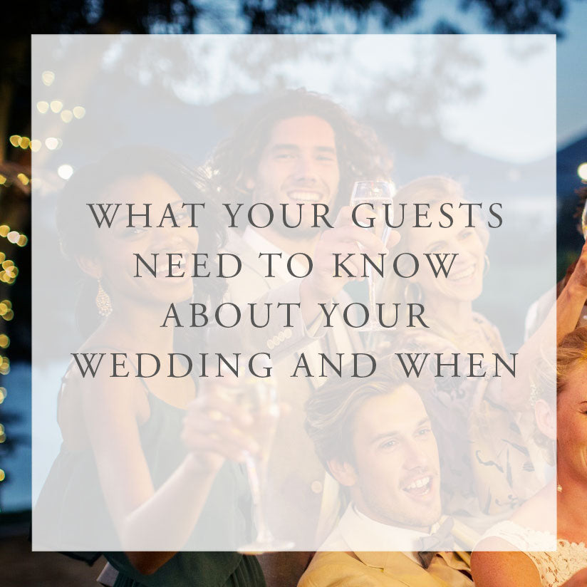 What Your Guests Need to Know About Your Wedding and When