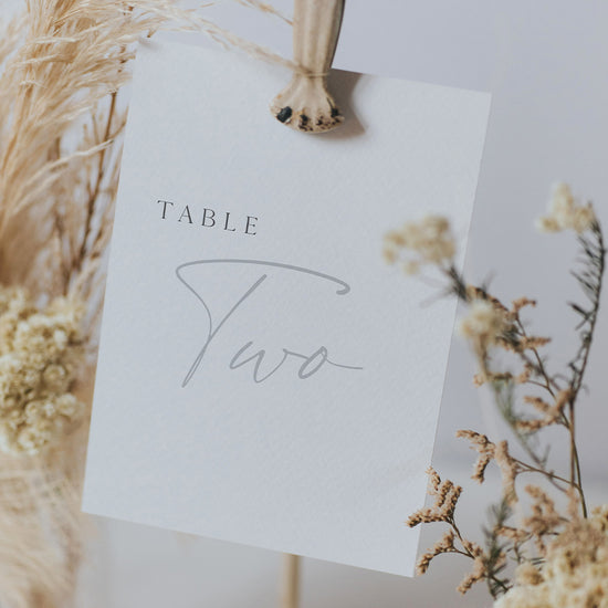 Bethany Table Numbers for Wedding