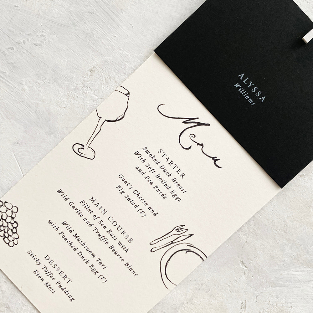 Alyssa Personalised Menu