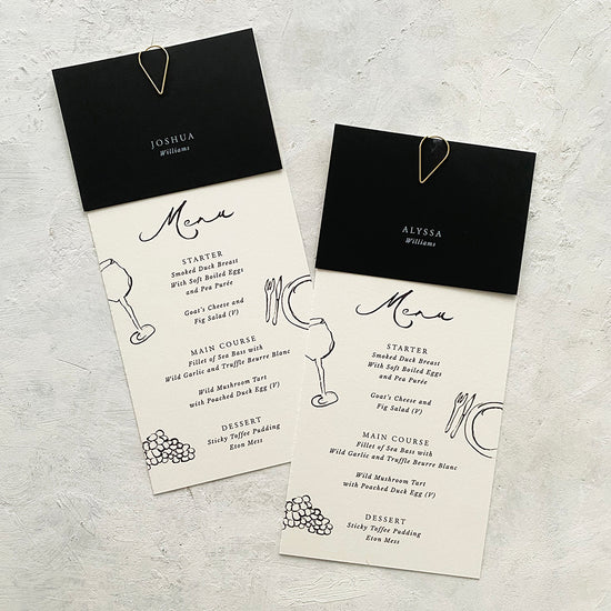 Alyssa Personalised Menu