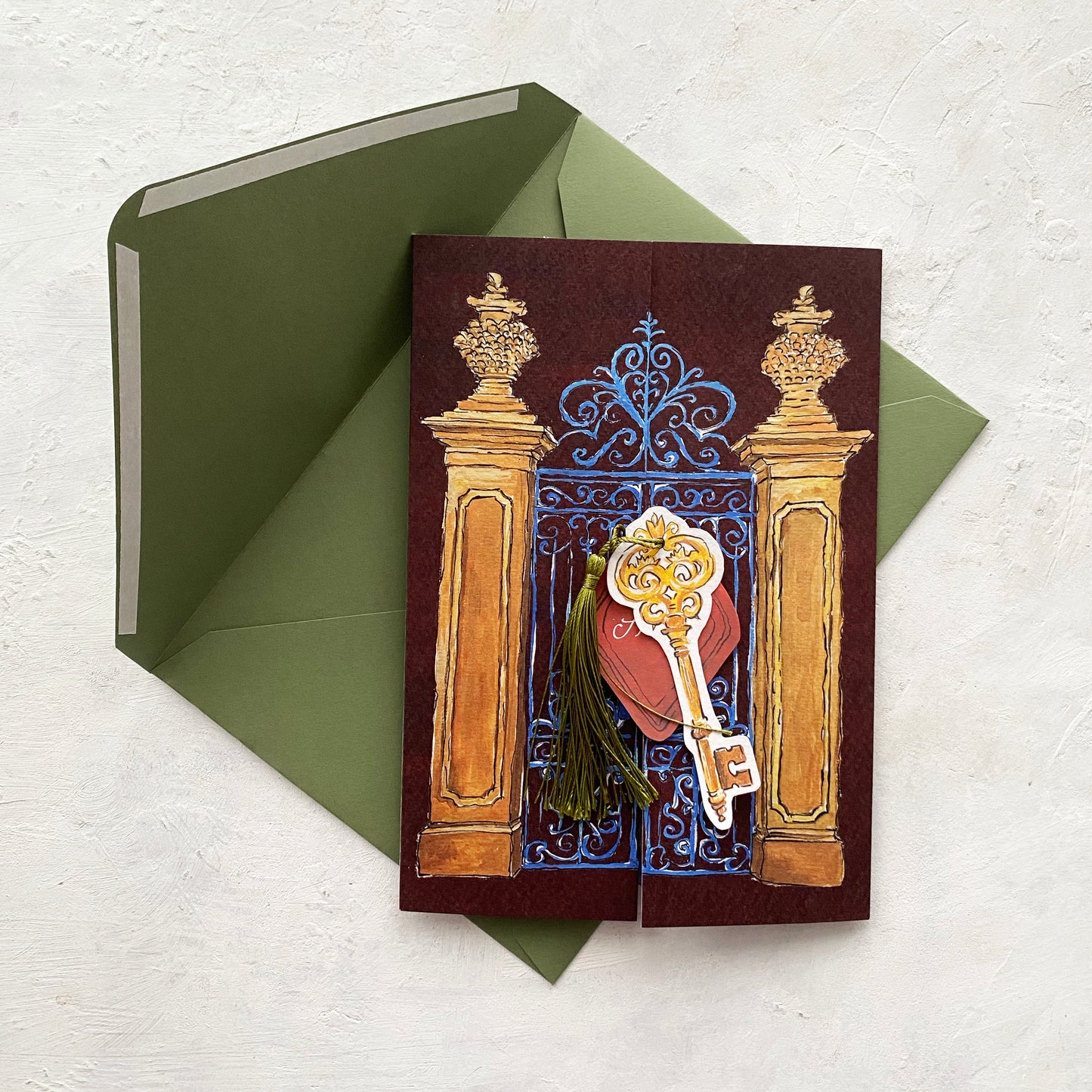 Cherry Illustrated Gatefold Invitation