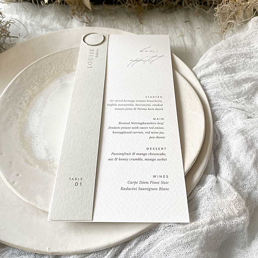 Load image into Gallery viewer, Louise Personalised Menu with Name Card
