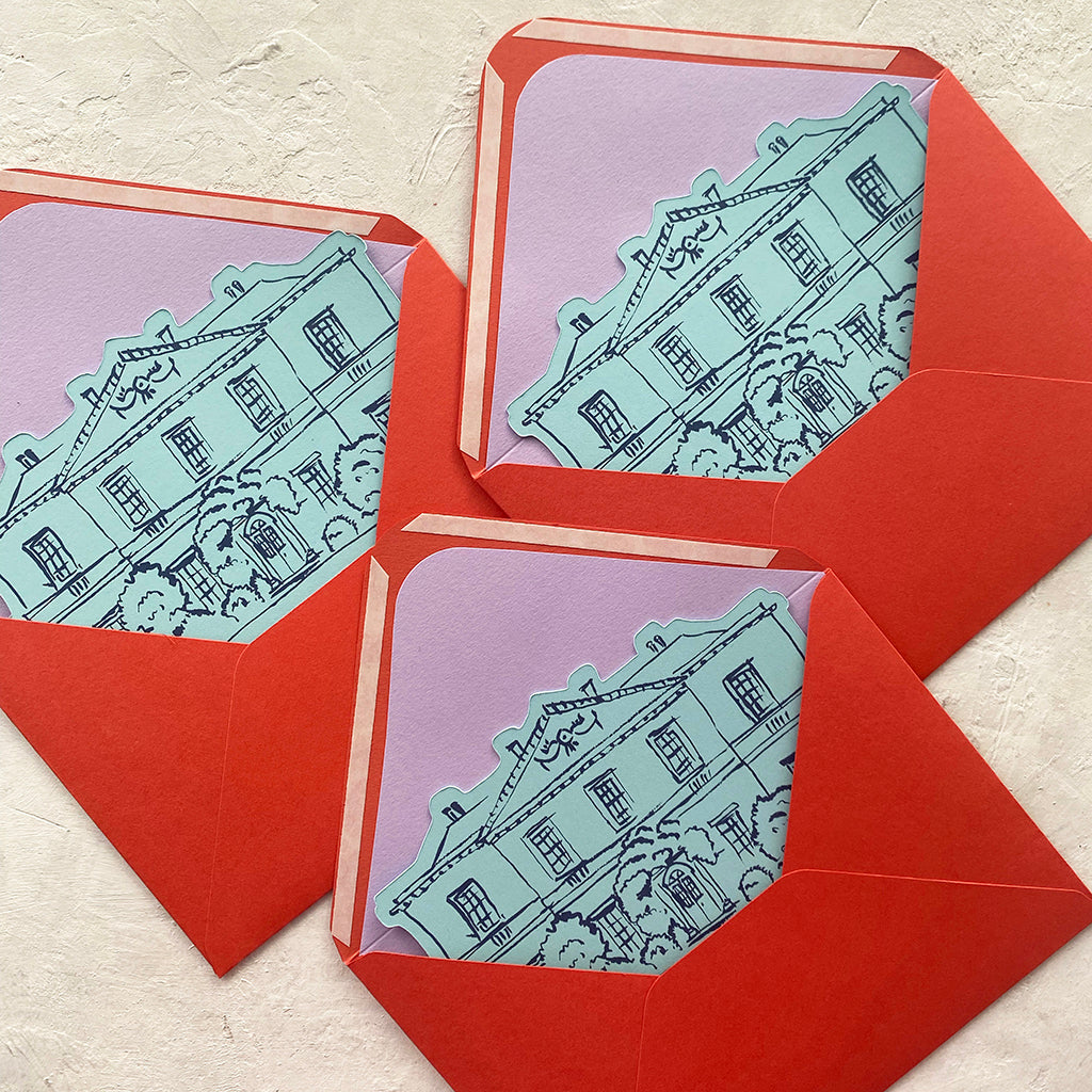 Venue Illustrated Save the Date Cards