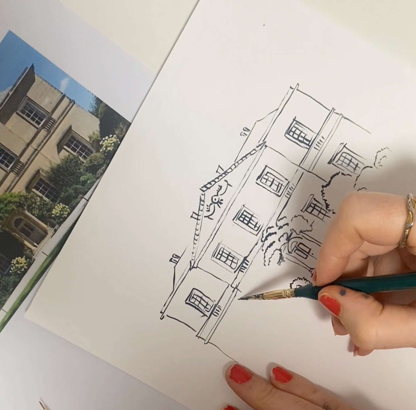 Venue Illustrated Save the Date Cards