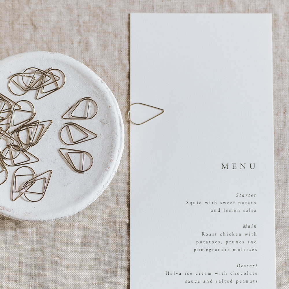 Silver Teardrop Paperclips