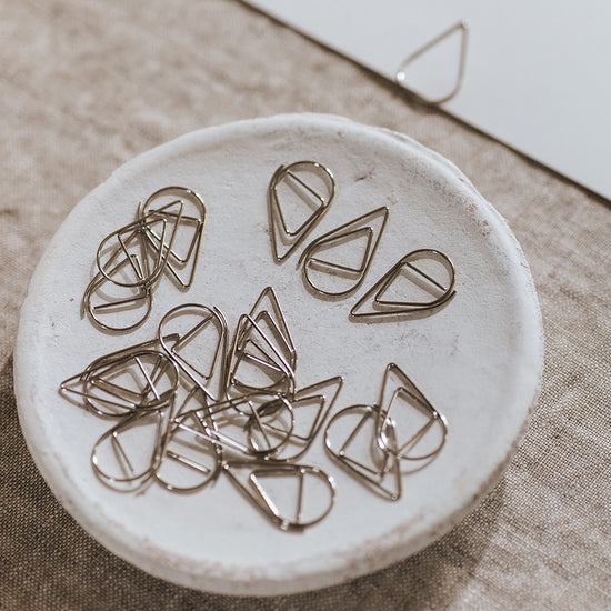 Silver Teardrop Paperclips