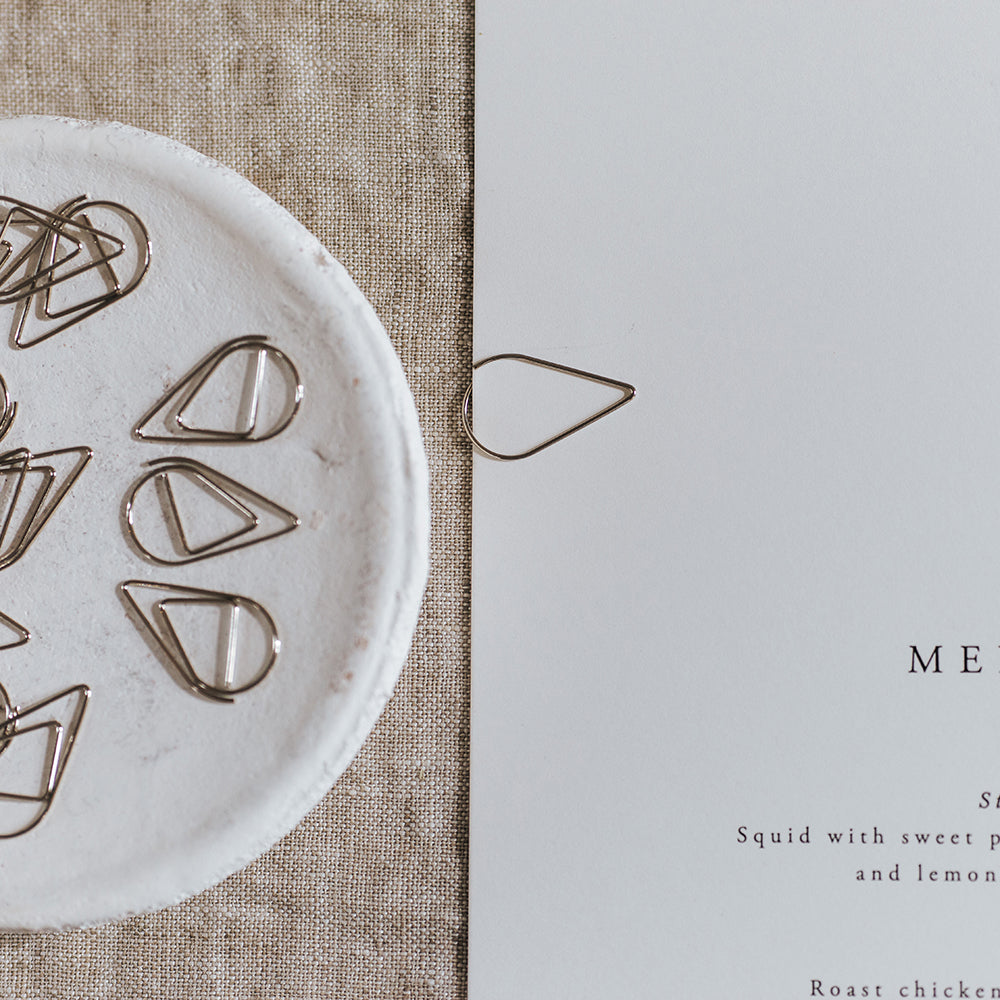 Silver Teardrop Paperclips
