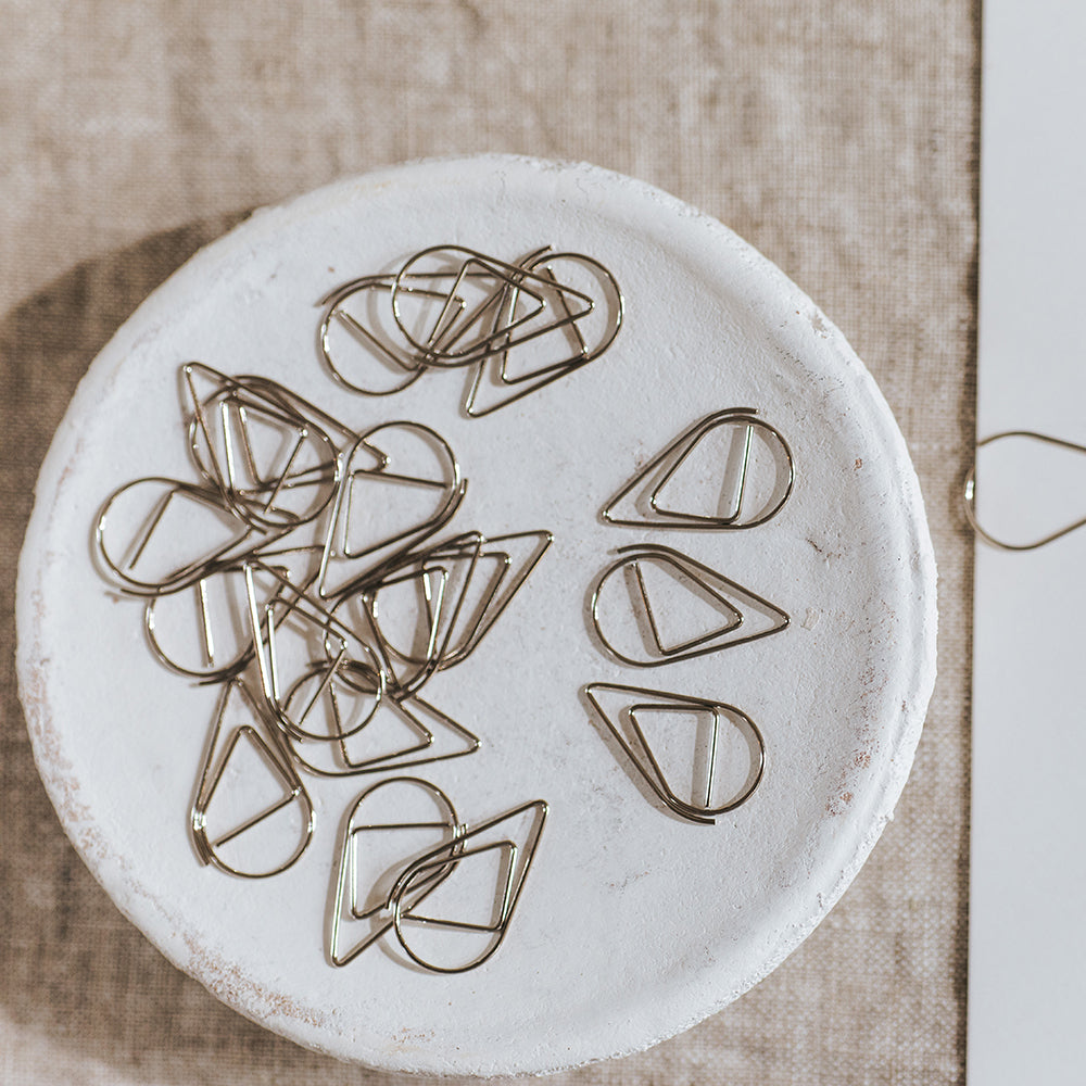 Silver Teardrop Paperclips