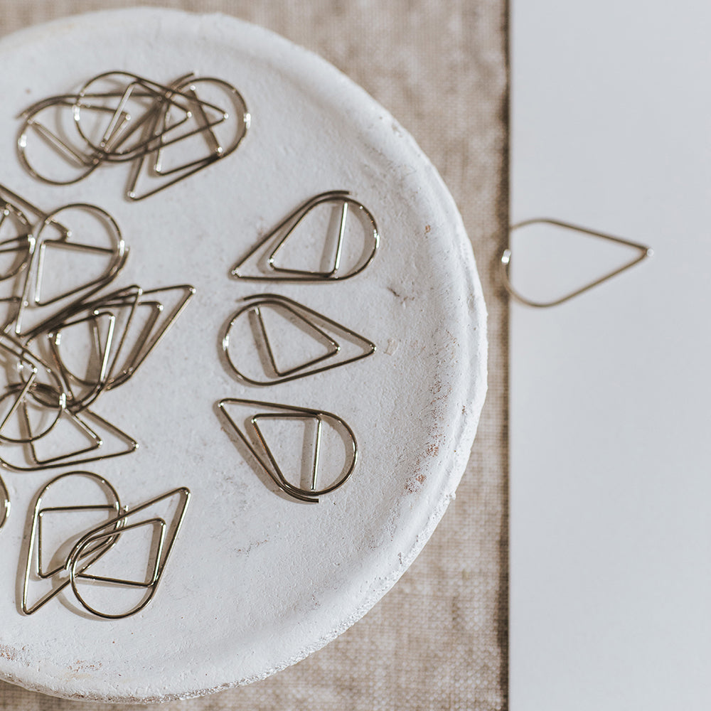 Silver Teardrop Paperclips