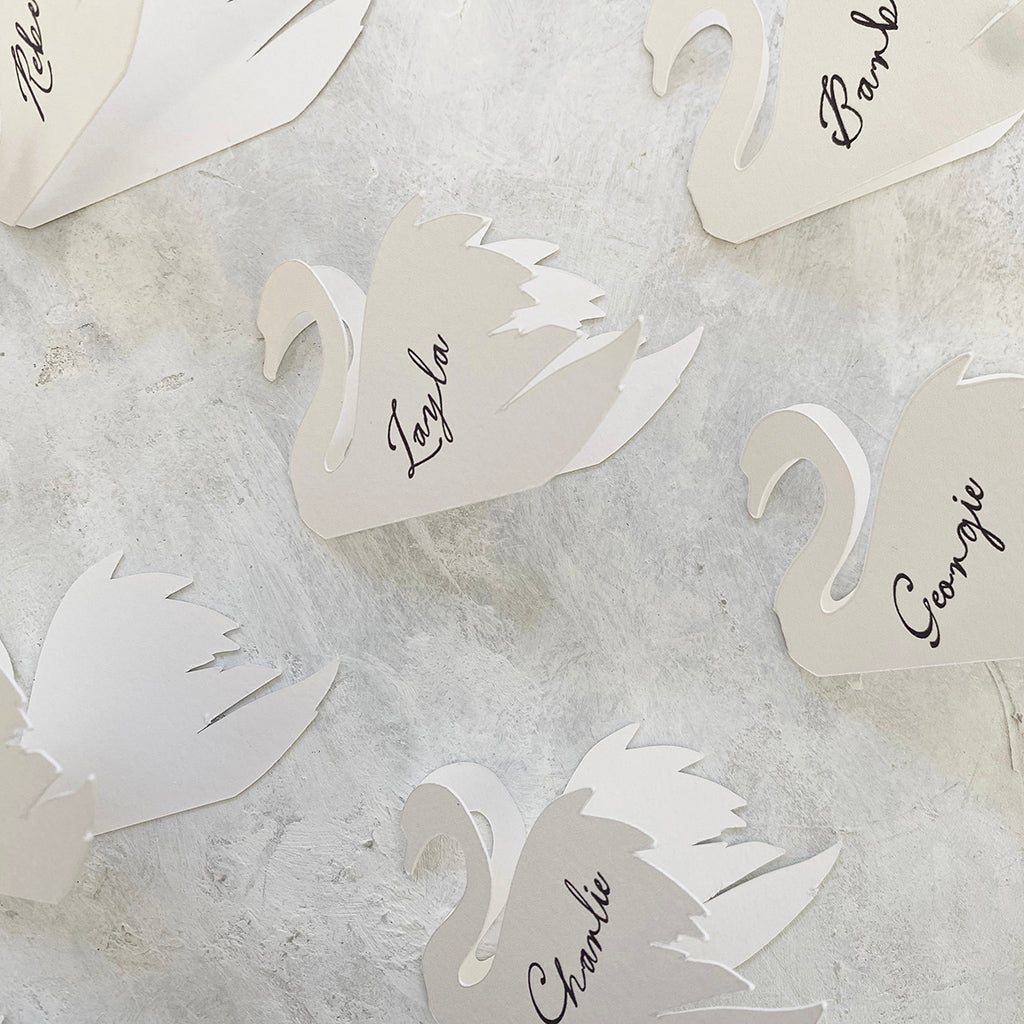 Swan Place Cards