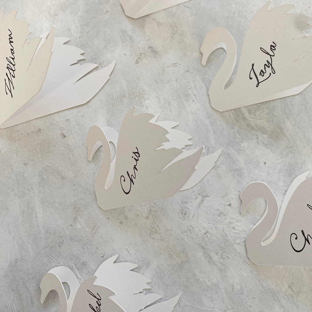 Swan Place Cards