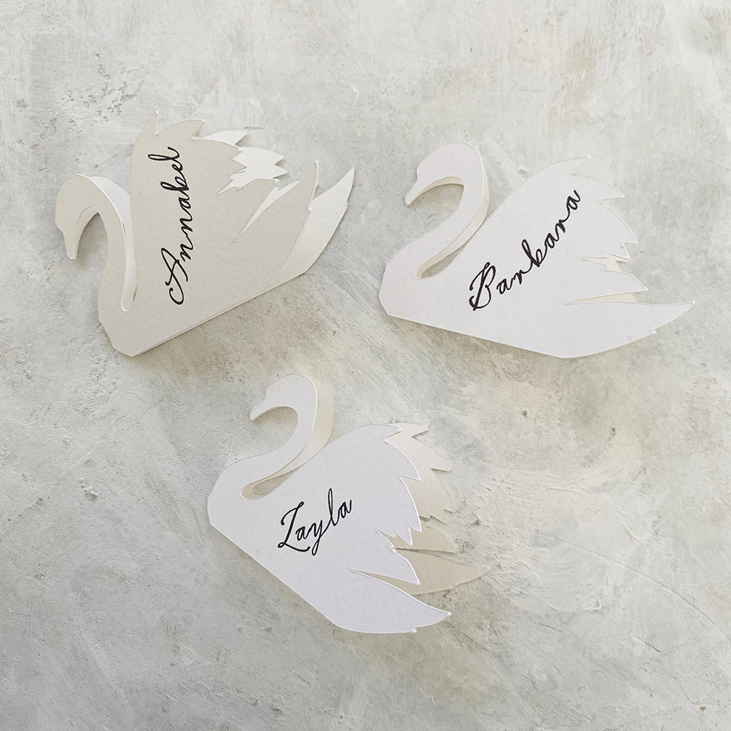 Swan Place Cards
