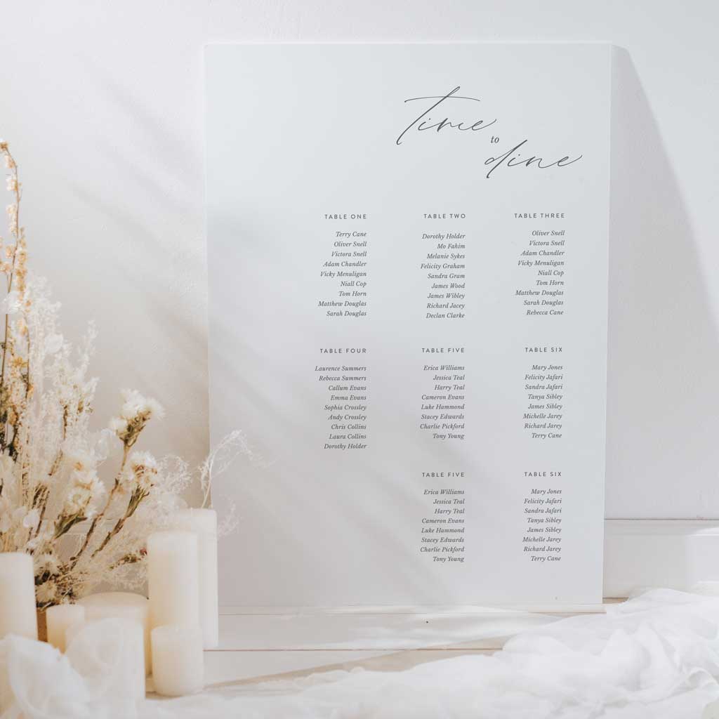 Table Plan Visual Table Plan for Weddings | Tara Table Plan - Lilac And White – Lilac & White