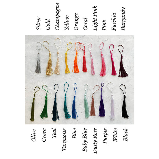 Personalised Floral Tassel Place Cards