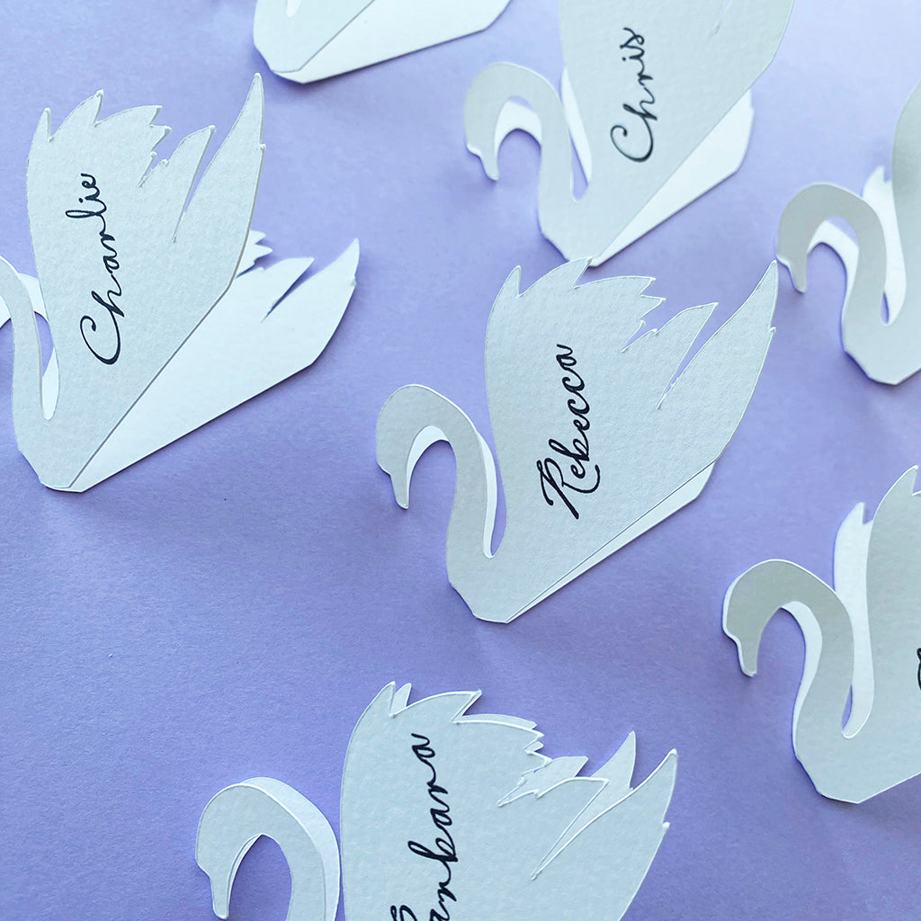 Swan Place Cards