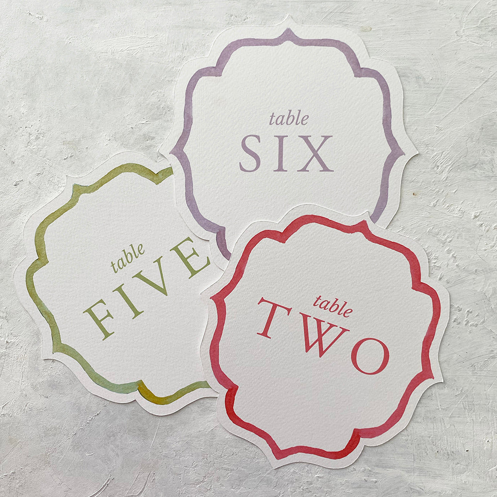 Multicolour Table Numbers