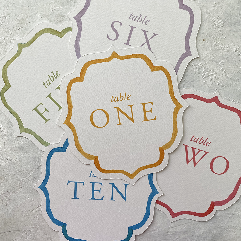 Multicolour Table Numbers