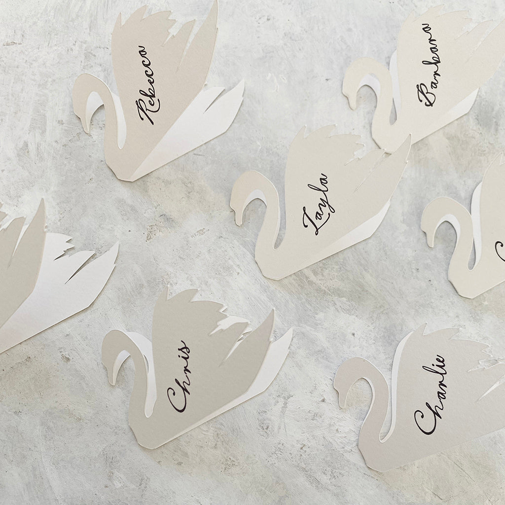 Swan Place Cards