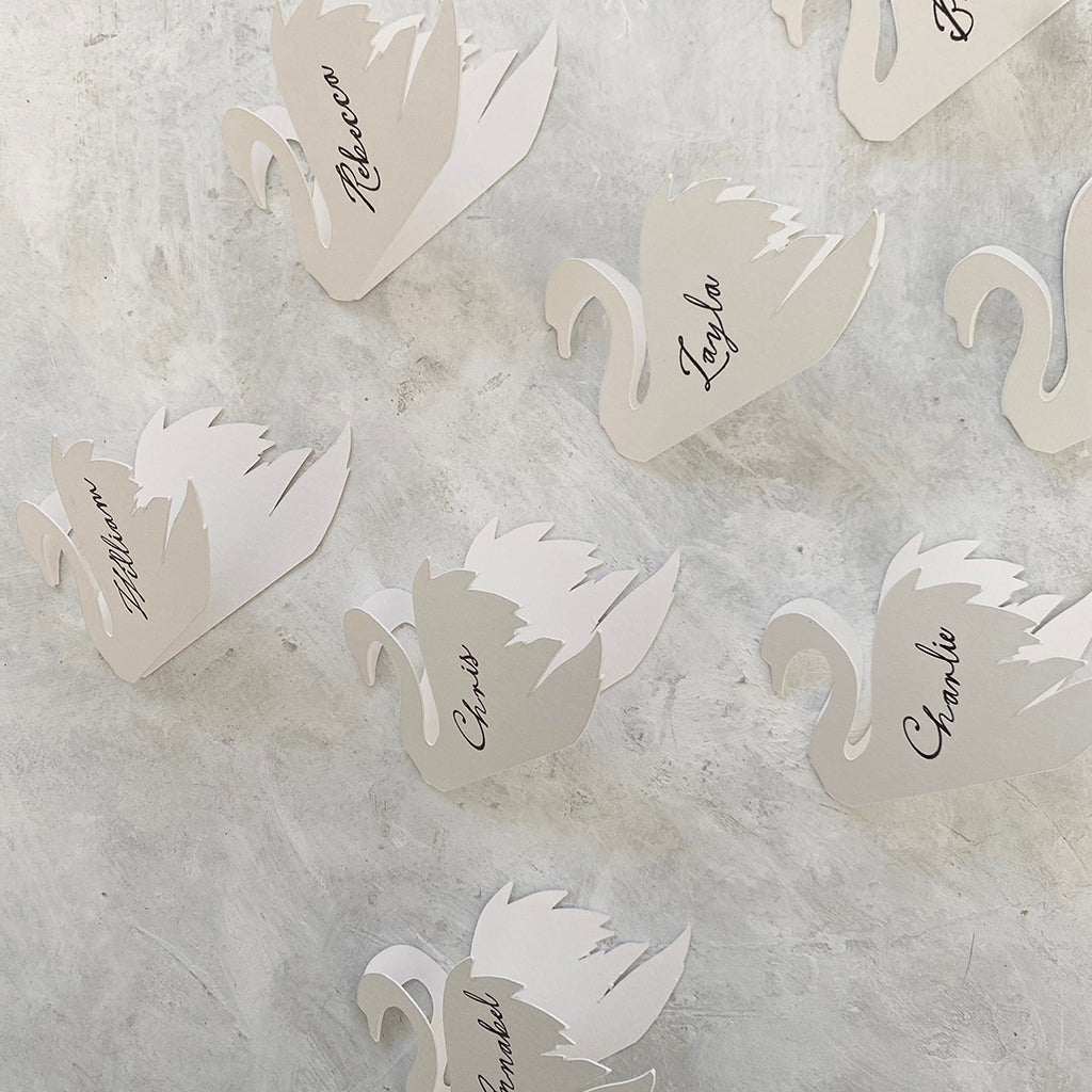 Swan Place Cards