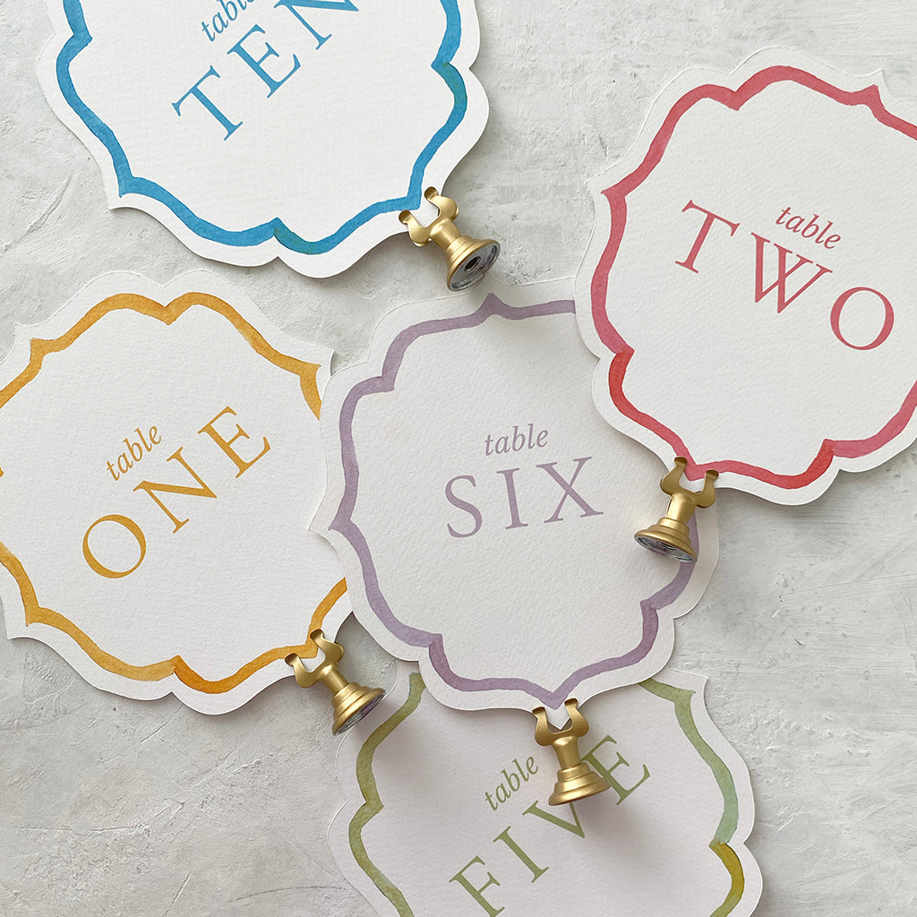 Multicolour Table Numbers