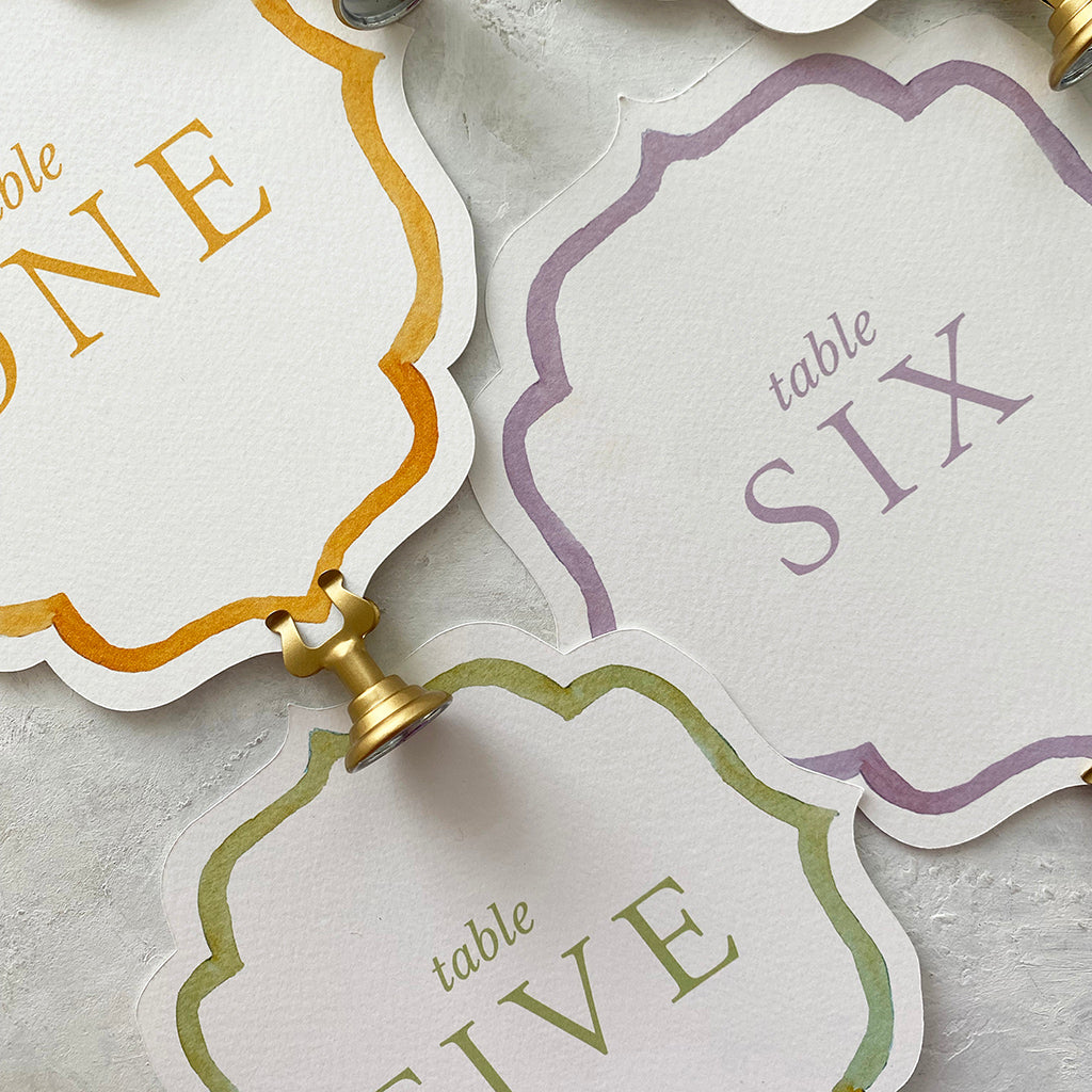 Multicolour Table Numbers