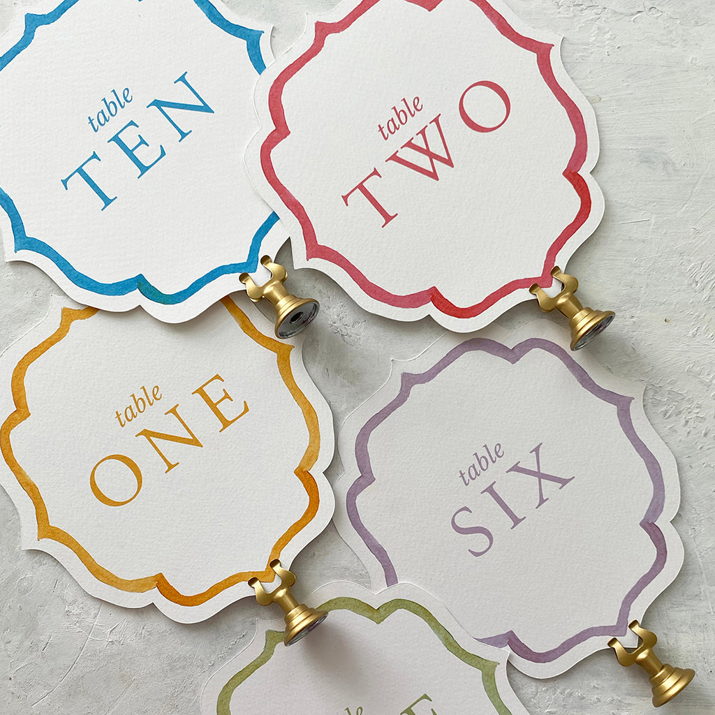 Multicolour Table Numbers