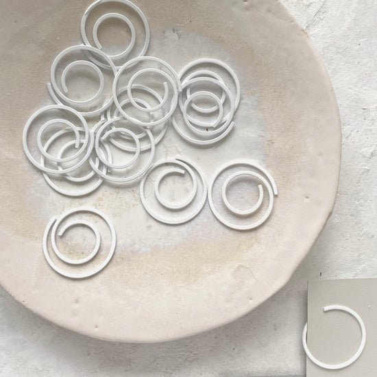 White Circle Paperclips