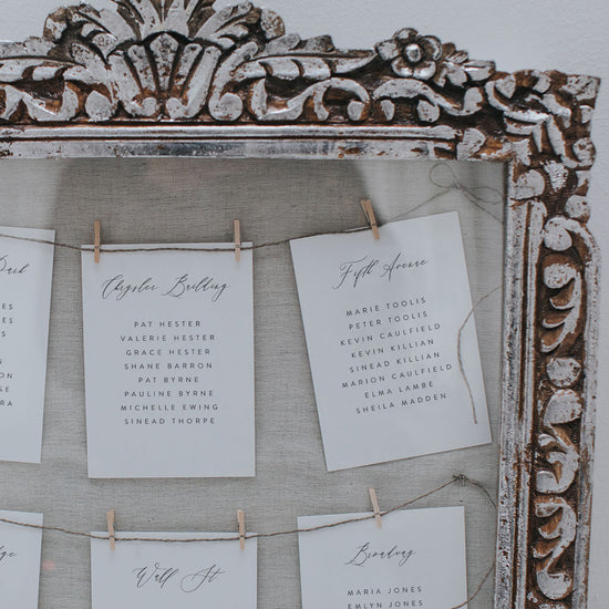 Amy Table Plan Cards
