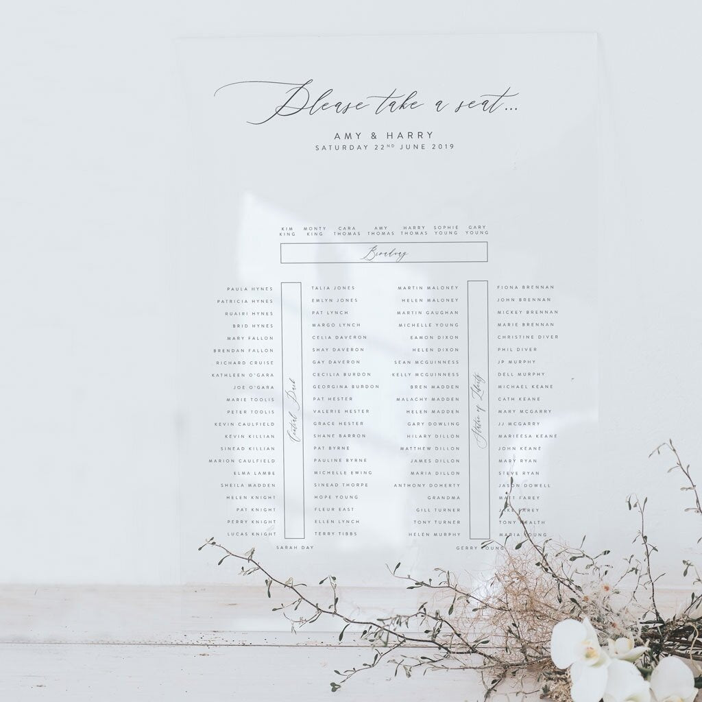 Wedding Table Plan | Amy Table Plan - Lilac And White – Lilac & White
