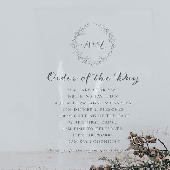 Anna Order of the Day Sign