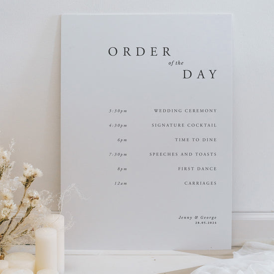 Jenny Order of the Day Sign