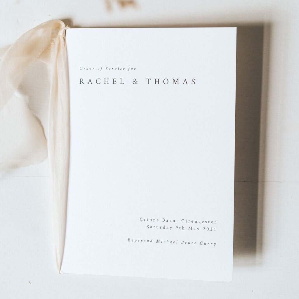 Wedding ceremony booklet | Order of Services - Lilac And White – Lilac ...