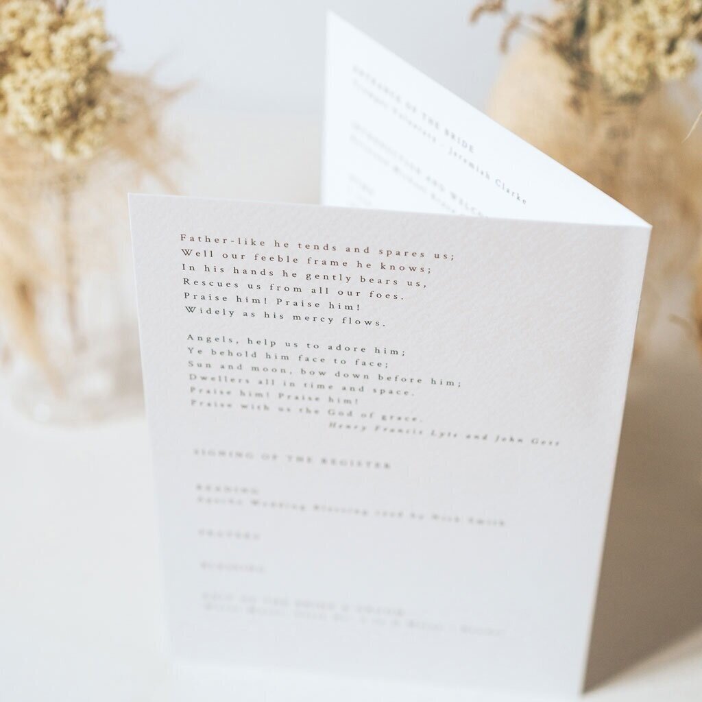 Wedding ceremony booklet | Order of Services - Lilac And White – Lilac ...