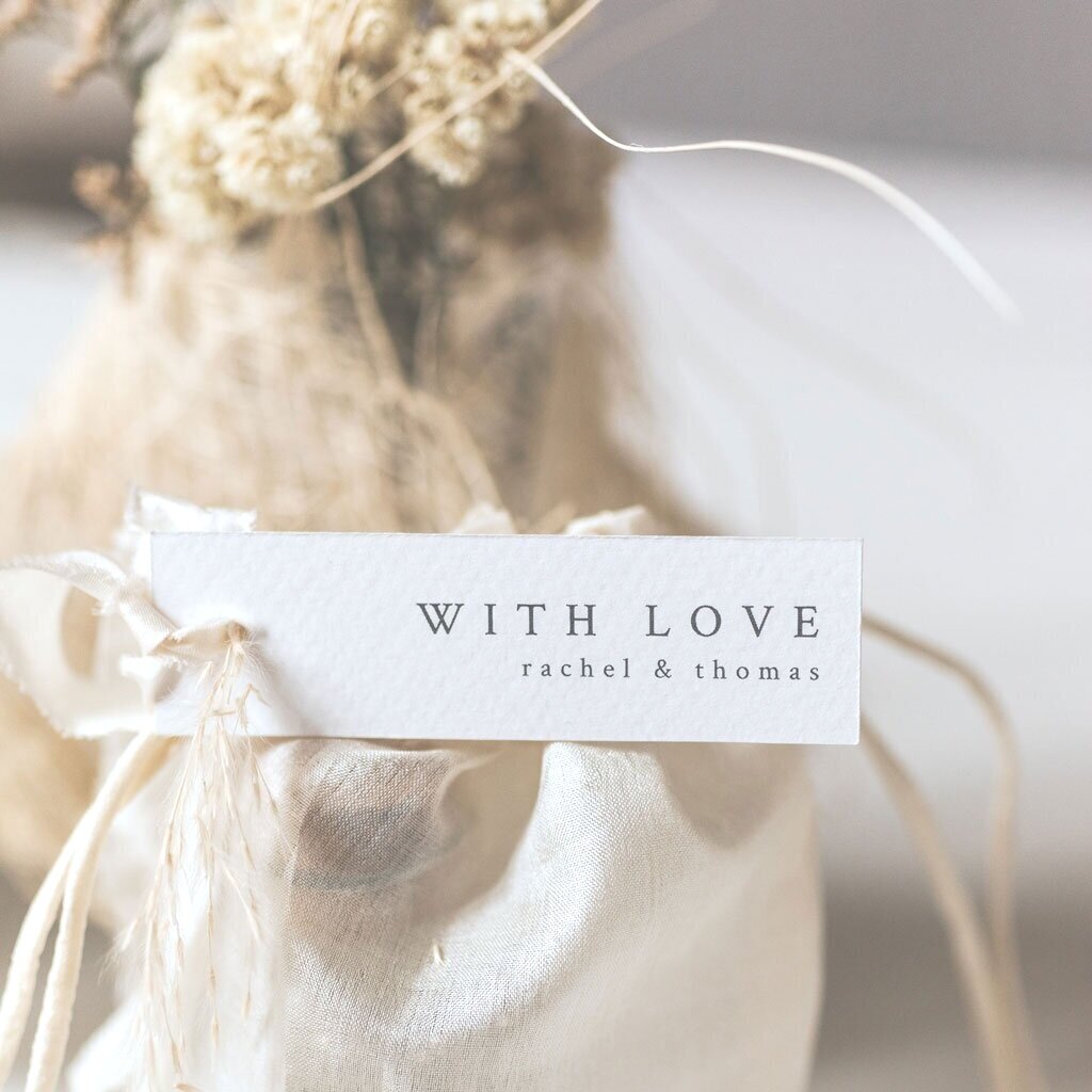 Wedding favour tags sale
