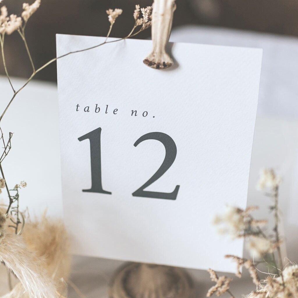 Rachel Table Numbers