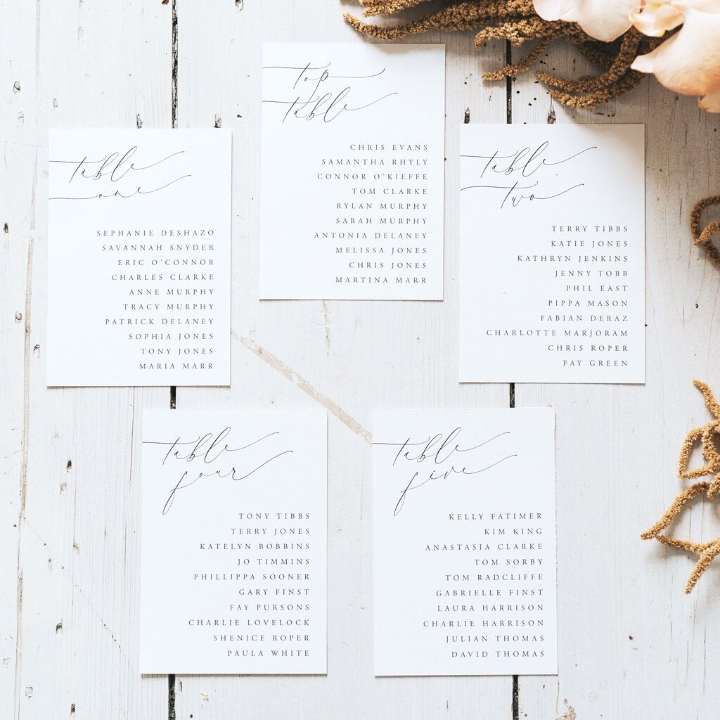 Load image into Gallery viewer, Samantha Table Plan Cards
