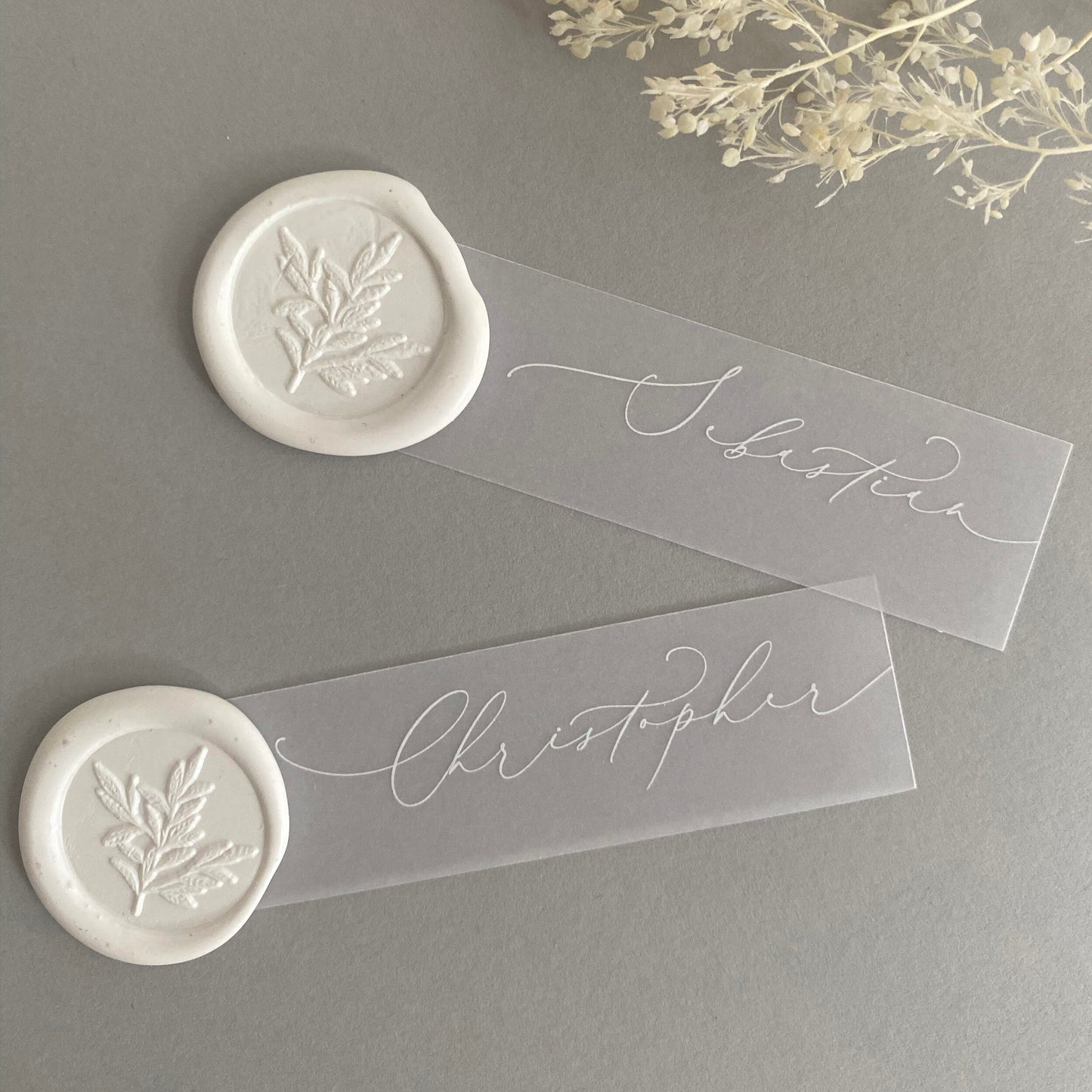 Samantha Place Cards – Lilac & White