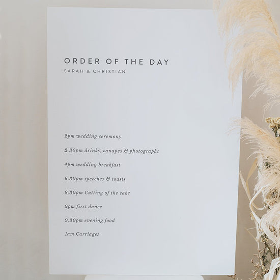 Sarah Order of the Day Board