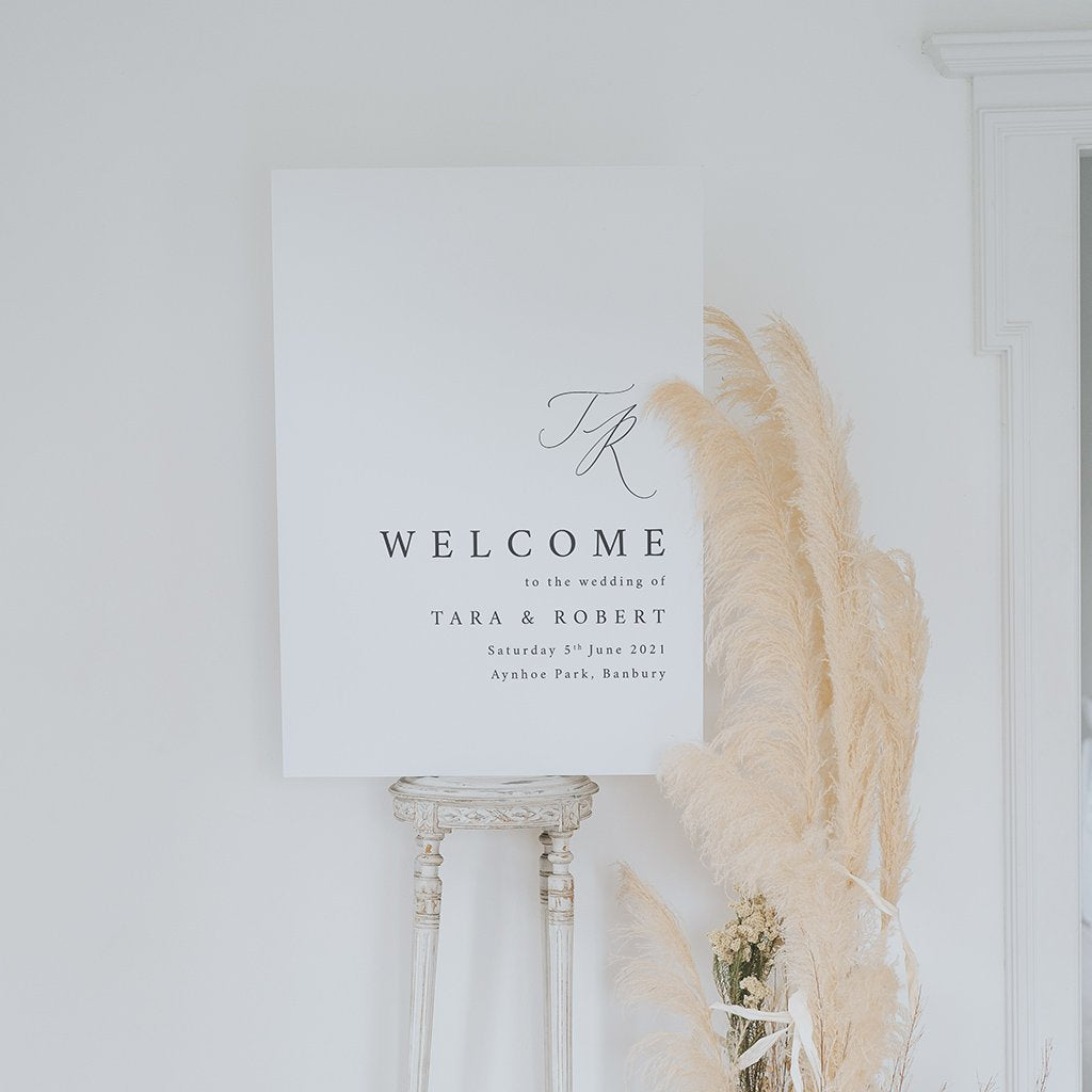 Tara Welcome Sign – Lilac & White