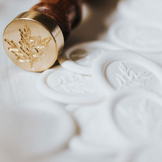 Load image into Gallery viewer, White Floral Wax Seals
