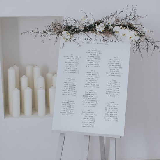 Willow Table Plan